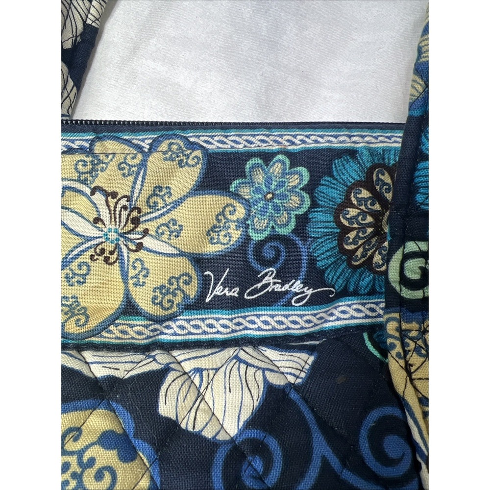 Vera Bradley Women's Tote Blue Multicolor Flower Print Bag Shoulder Tote - Picture 4 of 7